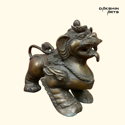 Guardian Lion Antique Finish - Dakshin Arts