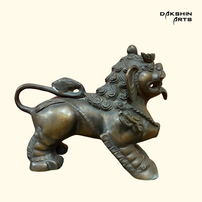 Guardian Lion Antique Finish - Dakshin Arts