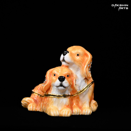 Puppies Enamel Box