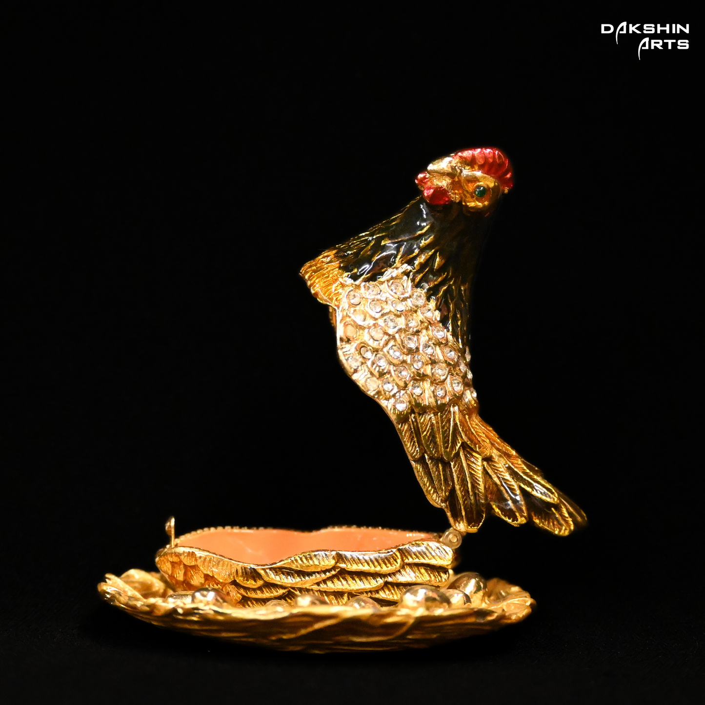 Hen with Golden Eggs Enamel Box