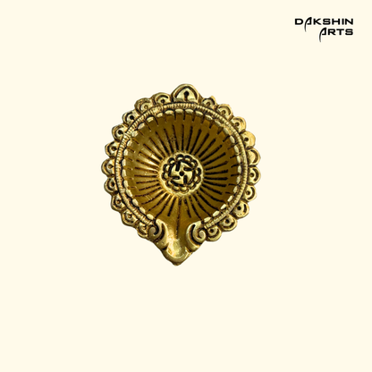 Brass Designer Diya (Set of 2) - Dakshin Arts