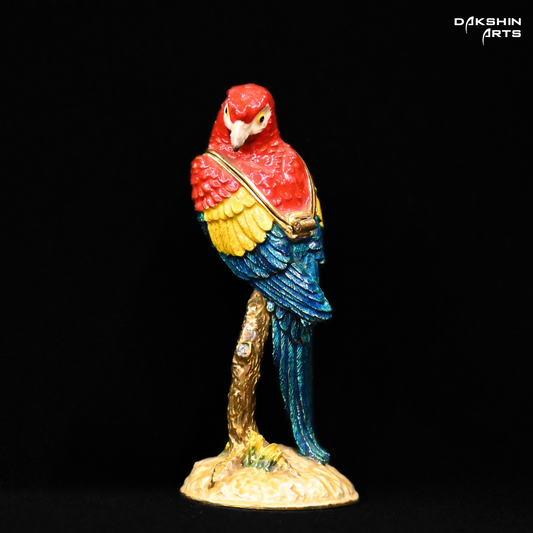 Macaw Enamel Box