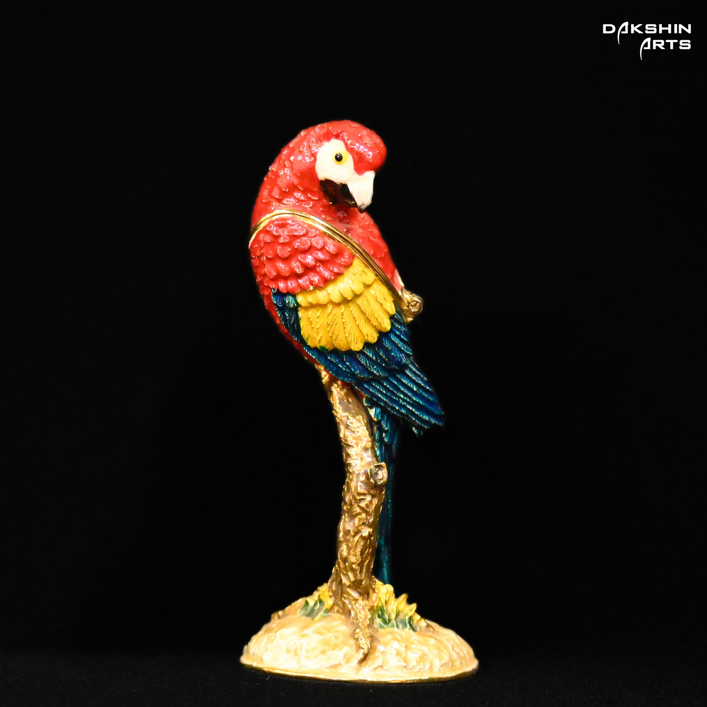 Macaw Enamel Box