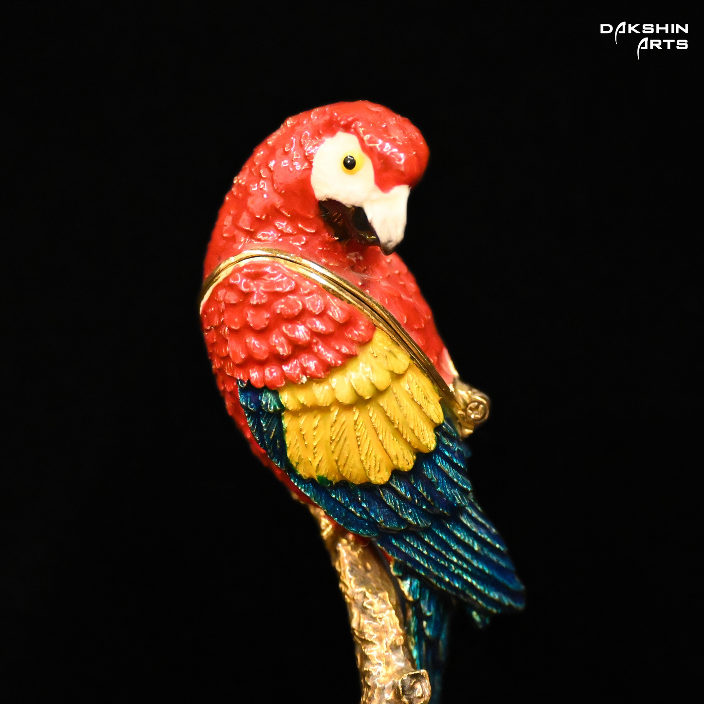 Macaw Enamel Box