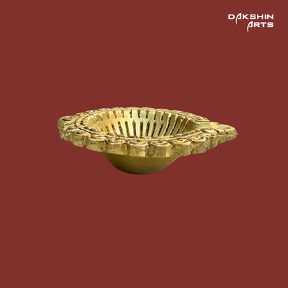 Brass Designer Diya (Set of 2)