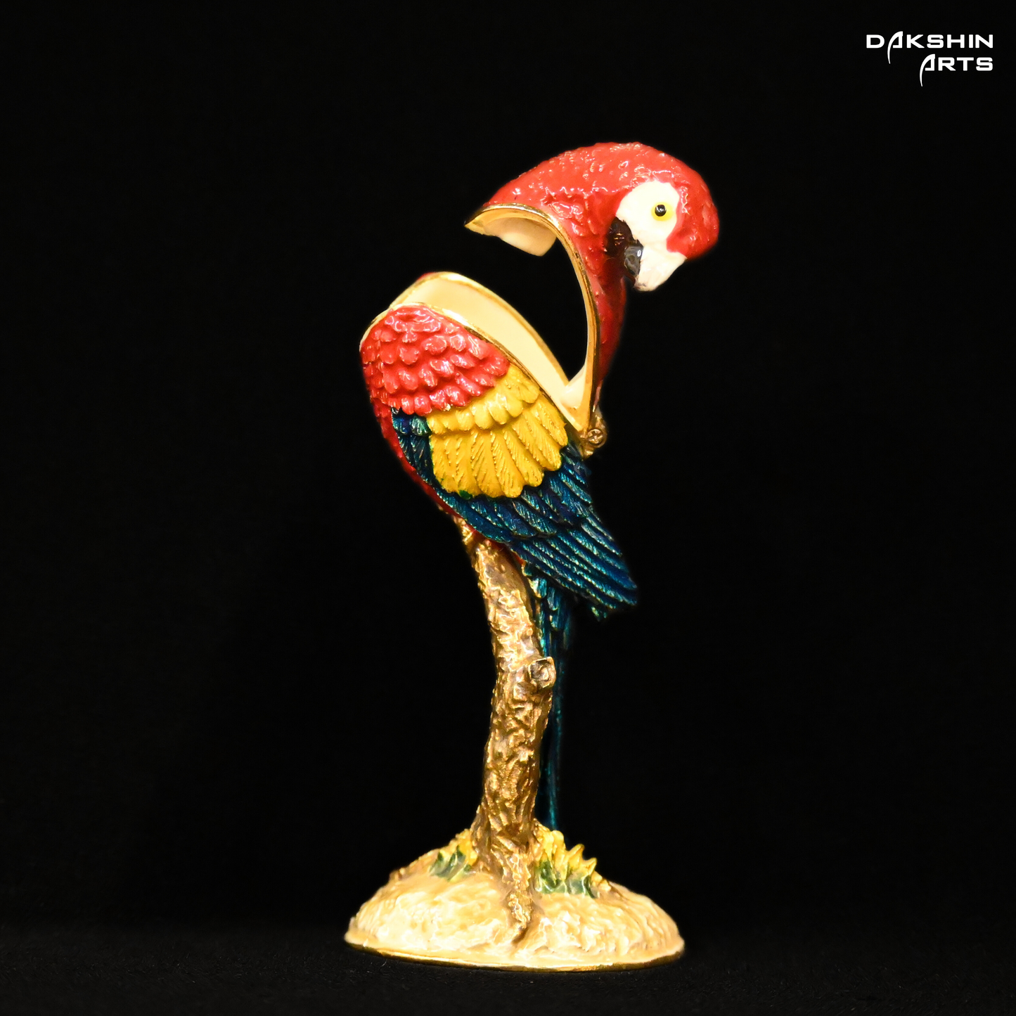 Macaw Enamel Box
